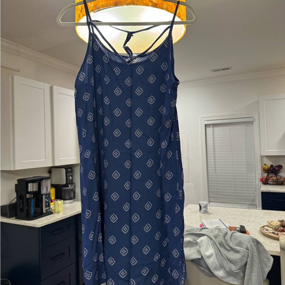 SO Navy Blue Patterned Dress